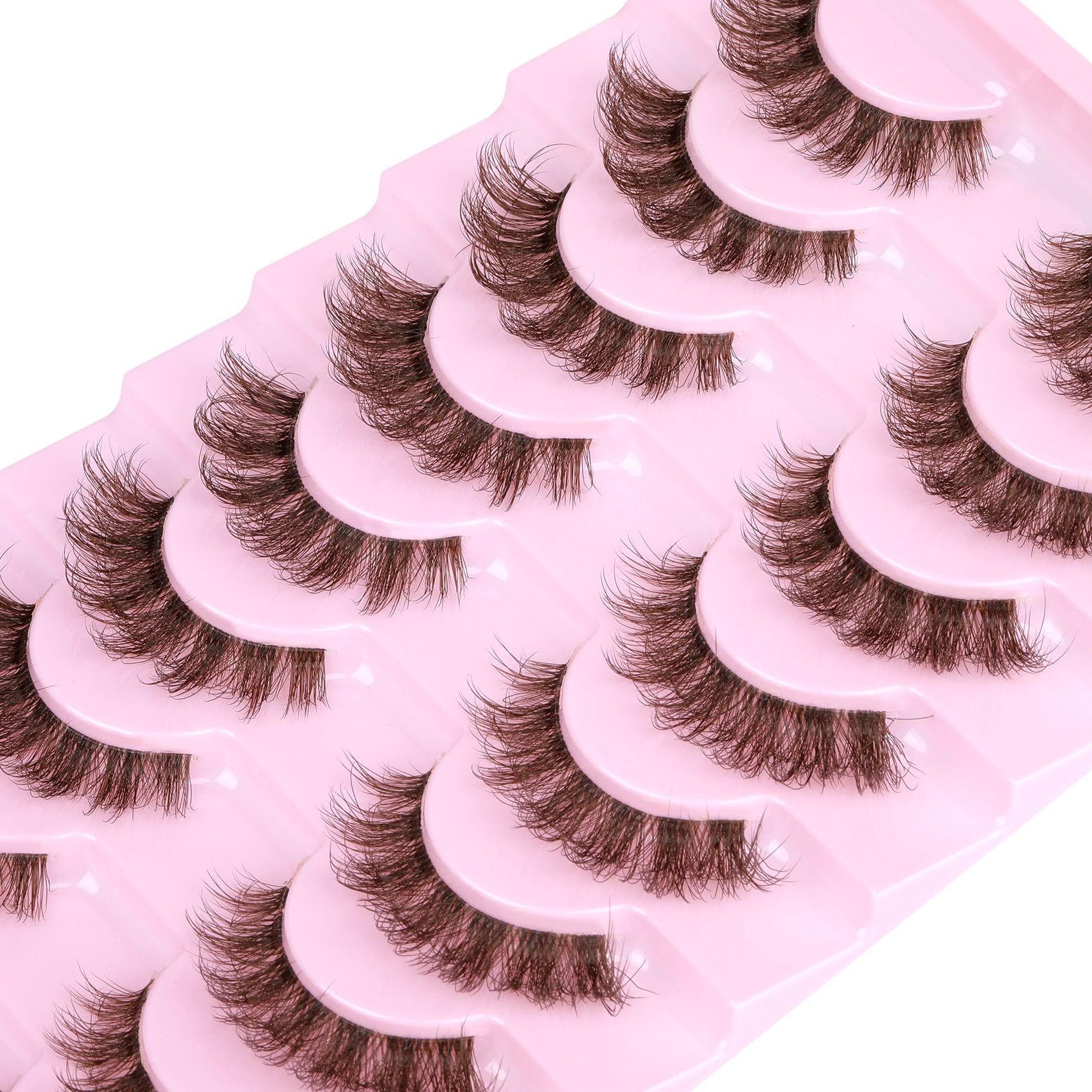 Pleell Brown Lashes reusable lash strip for multiple uses