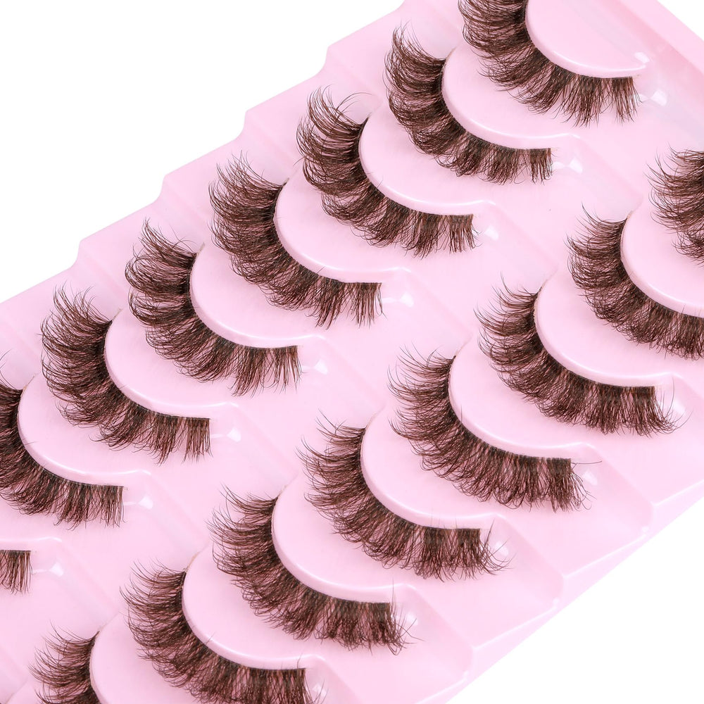 Pleell Brown Lashes reusable lash strip for multiple uses
