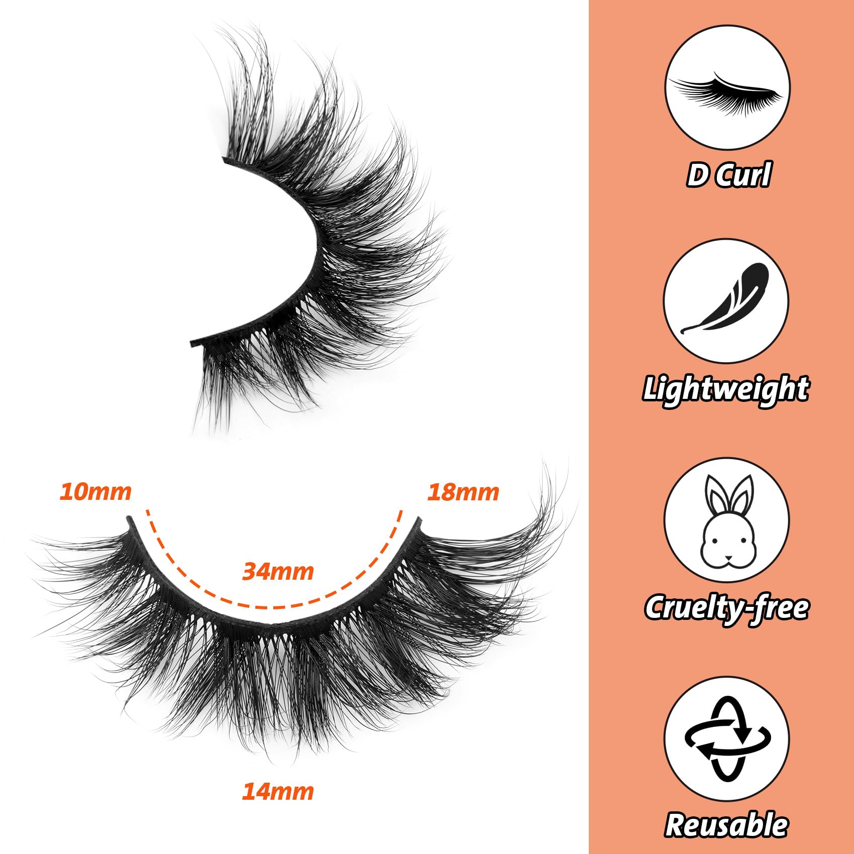 Pleell easy application false lashes for beginners