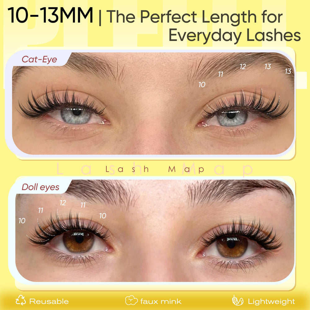 Pleell manga bunny lash clusters enhance eye definition for camera-ready looks