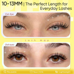 Pleell manga bunny lash clusters enhance eye definition for camera-ready looks