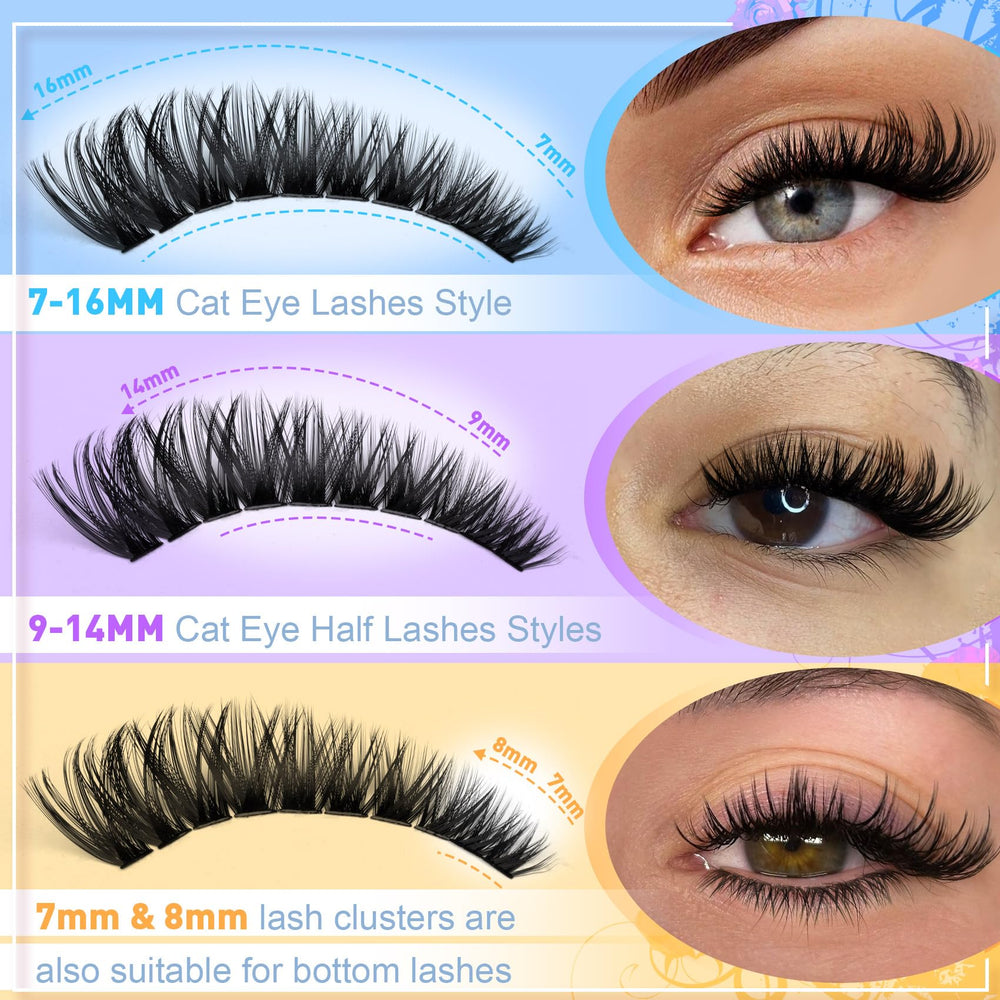 Pleell Lash Clusters wispy fibers providing lightweight comfortable wear