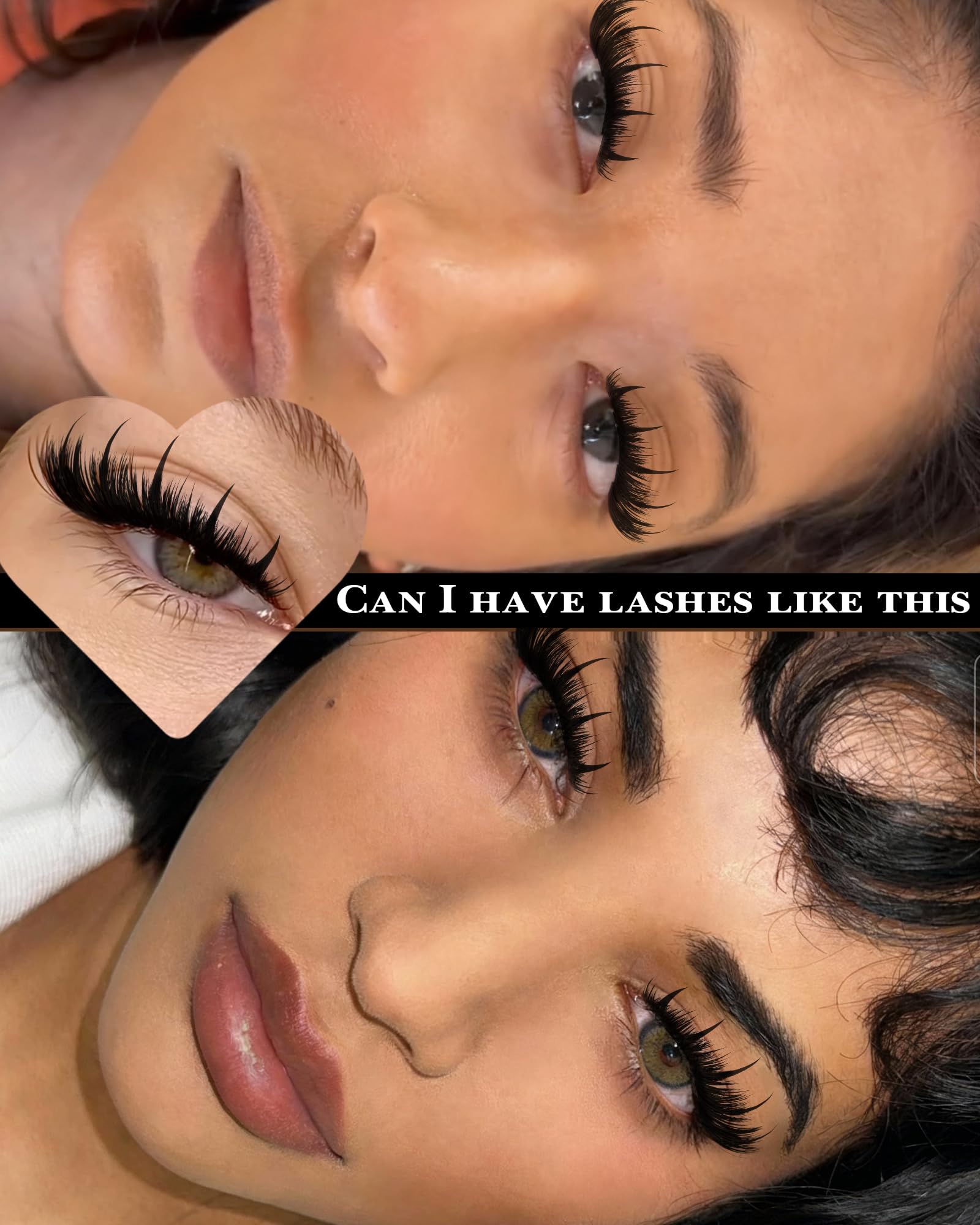 Pleell manga lash clusters illustrate lengths from 14 to 22 mm for versatile styles.