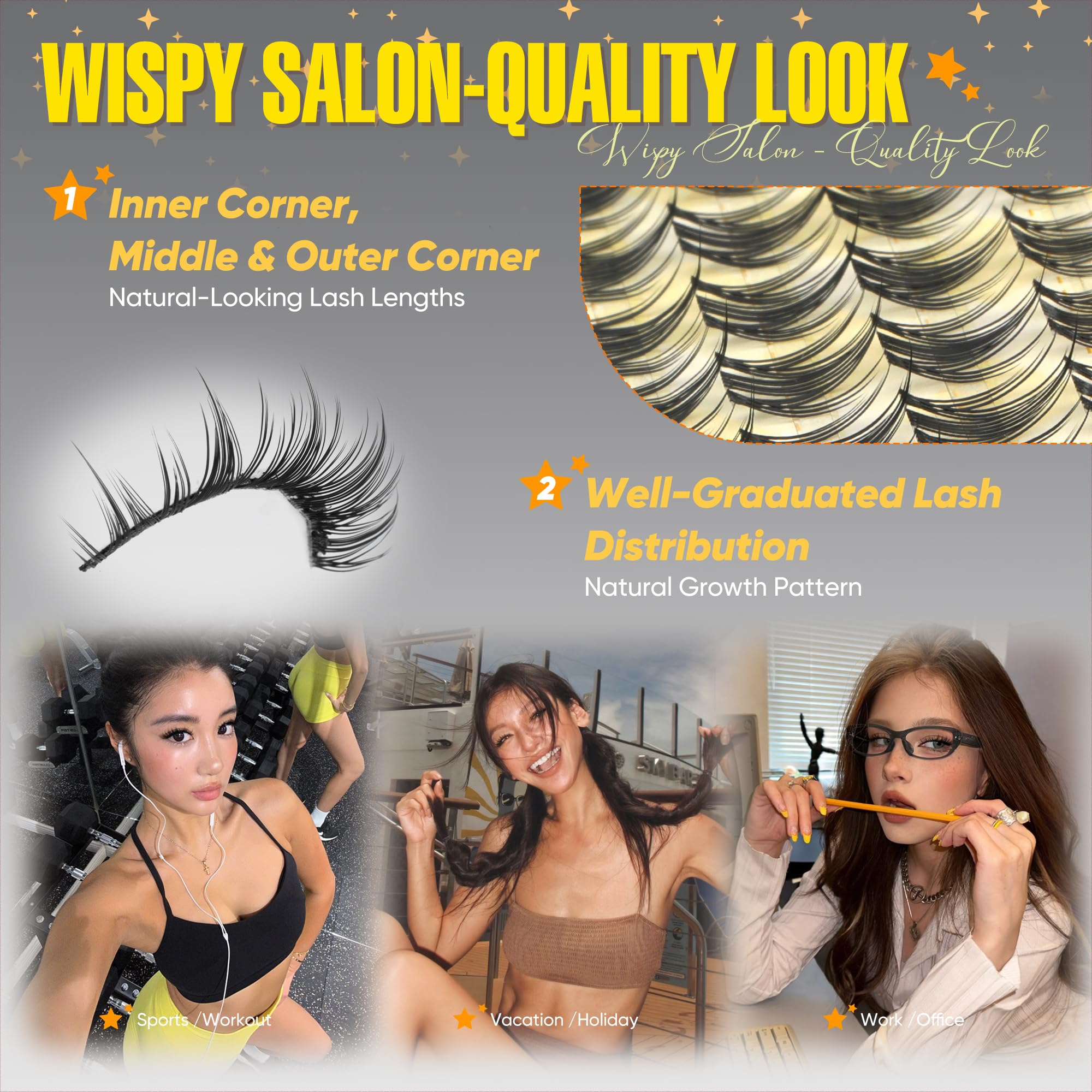 Pleell wispy CCurl detail emphasizes curl for a natural awake look.