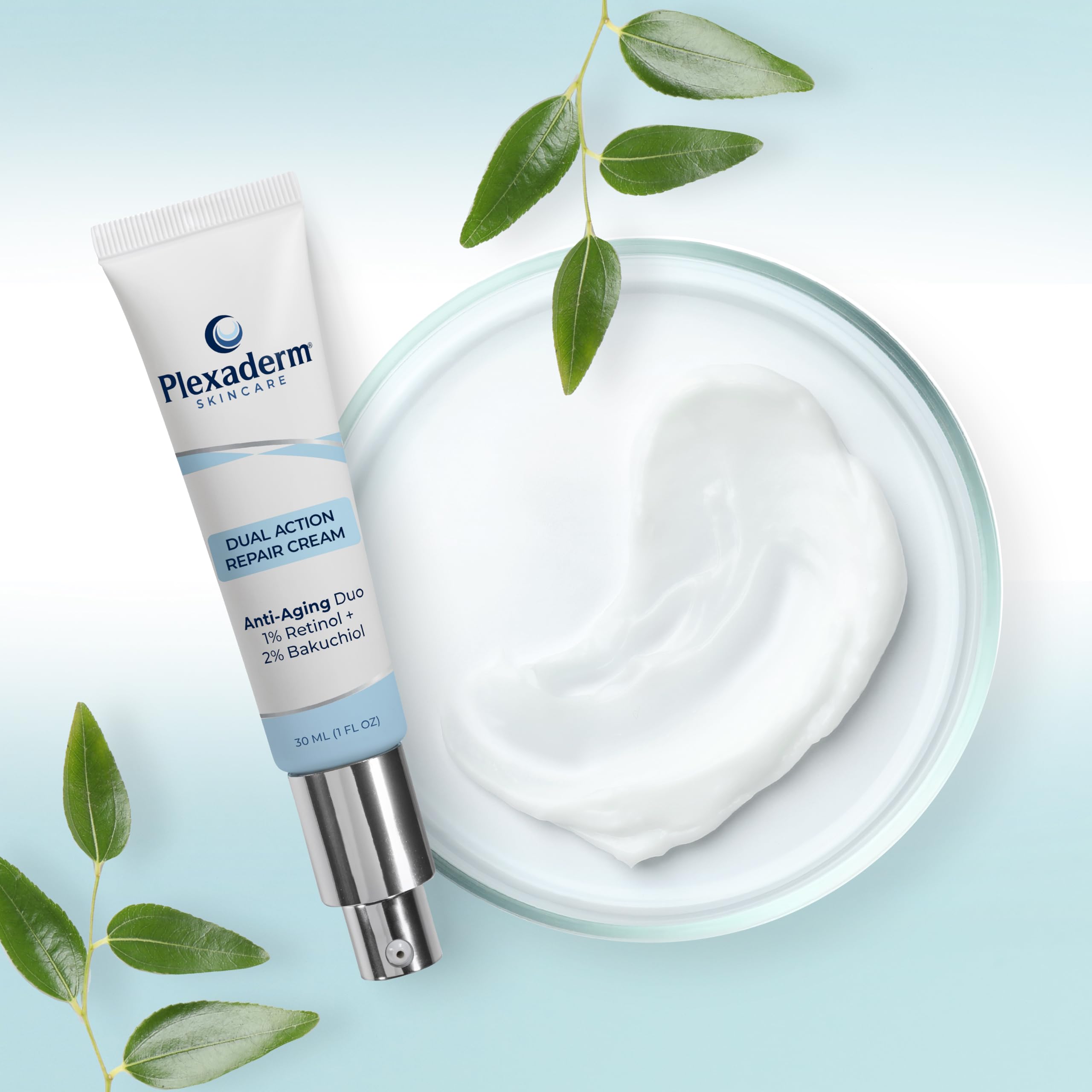Plexaderm crepey-skin neck close-up hinting at smoothing potential.