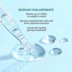 Plexaderm Hyaluronic Moisturizer texture close-up shows lightweight, water-based formula.