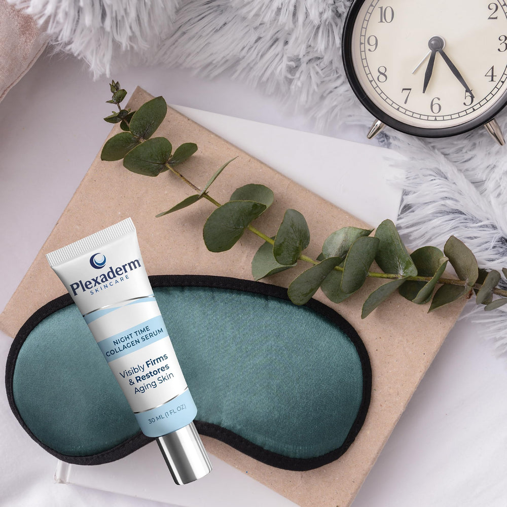 Plexaderm serum texture visible on skin for radiant, youthful-looking glow