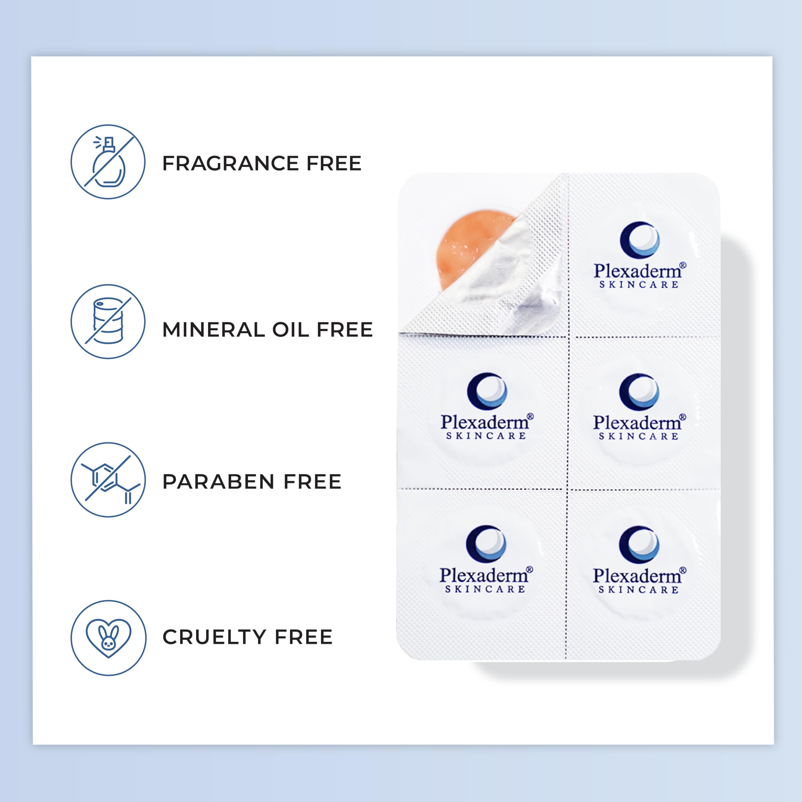 Plexaderm Rapid Reduction Eye Serum clear formula blends with most skin tones