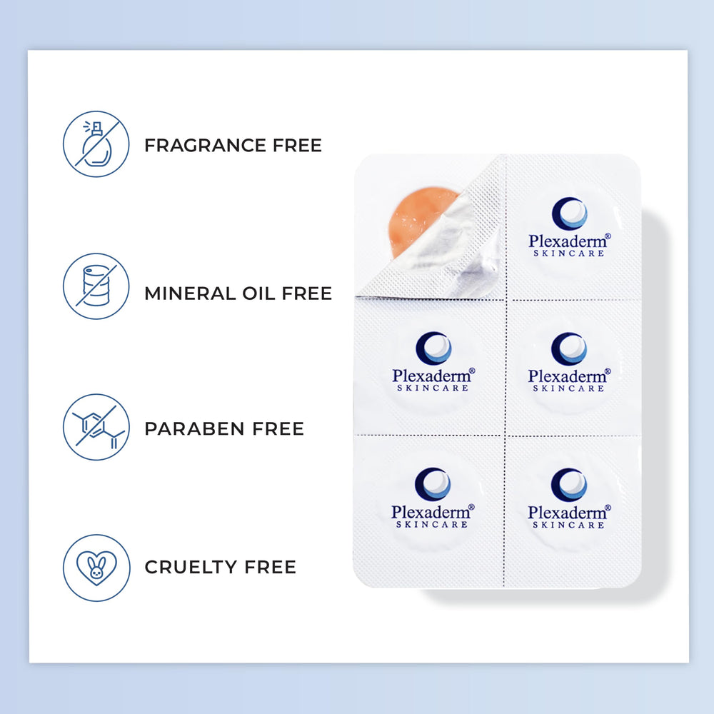 Plexaderm Rapid Reduction Eye Serum clear formula blends with most skin tones