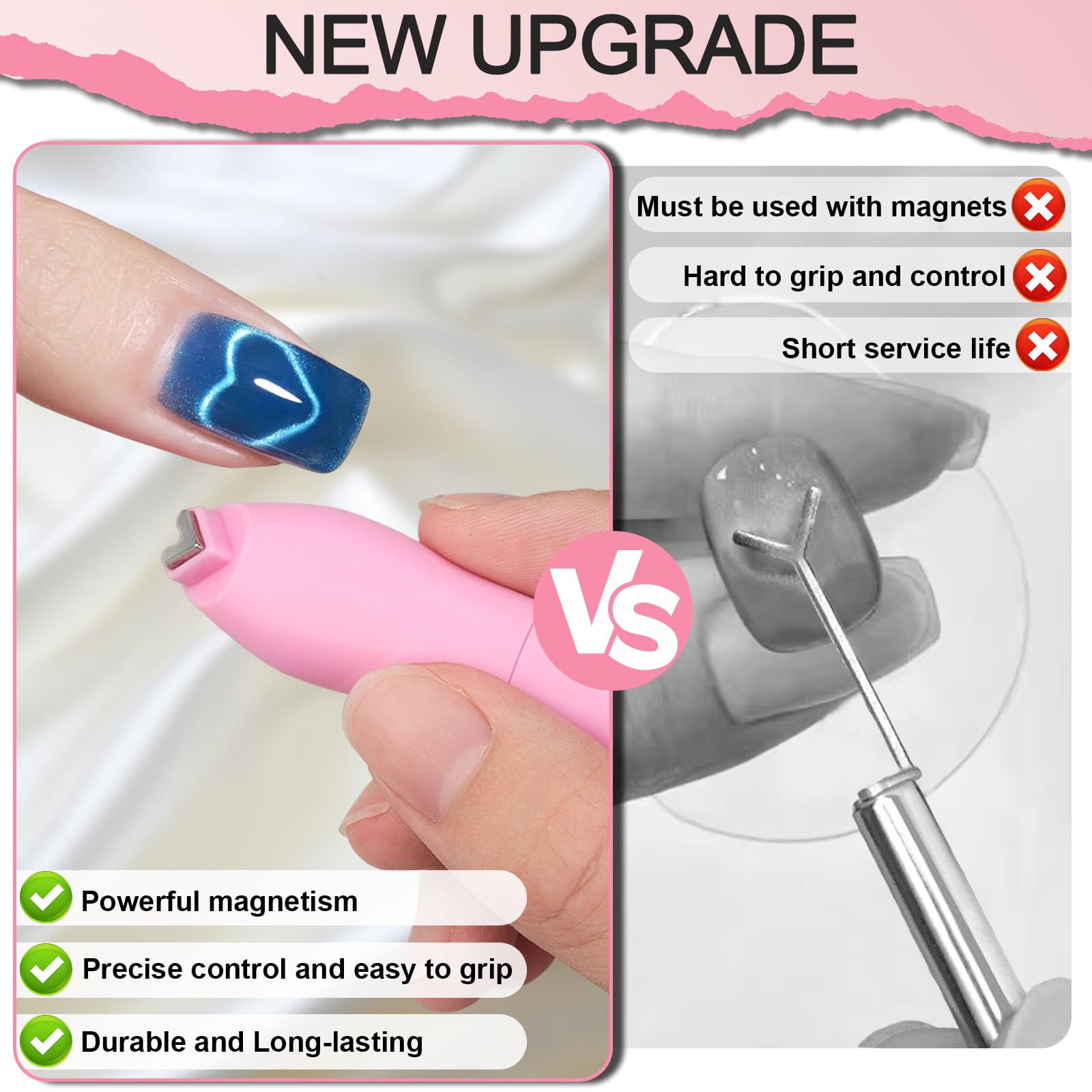 Plman Cat Eye Nail Application showing quick at-home use