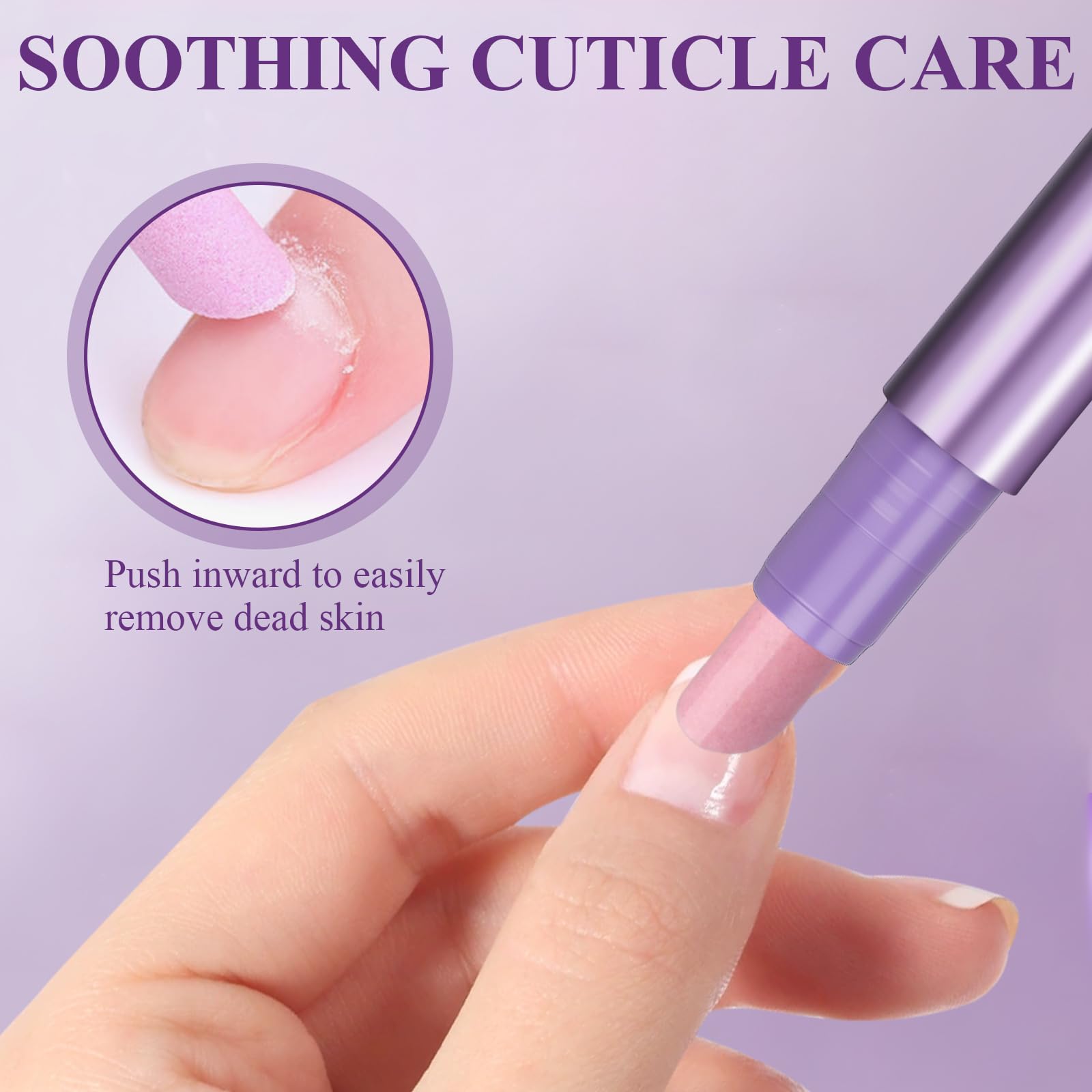 Plman Ceramic tip cuticle pusher close-up highlights precise application.