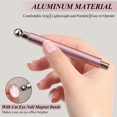 Plman round nail magnet beads provide brighter cat-eye shimmer.