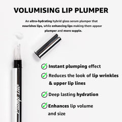 Textura sedosa de Plump Lab, primer plano en labios brillantes y lisos.