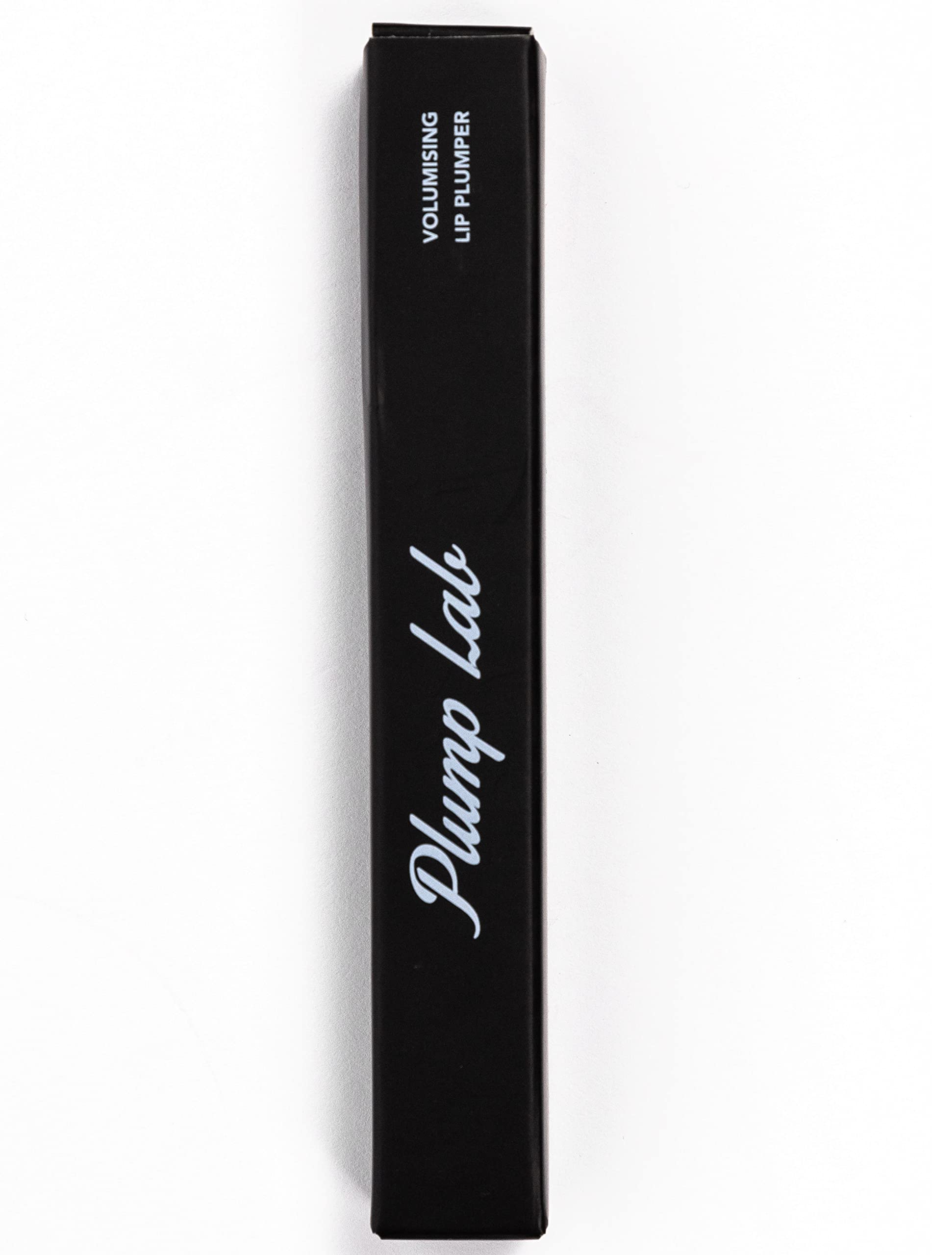 Brillo transparente de Plump Lab, enfoque en aplicador para labios hidratados.