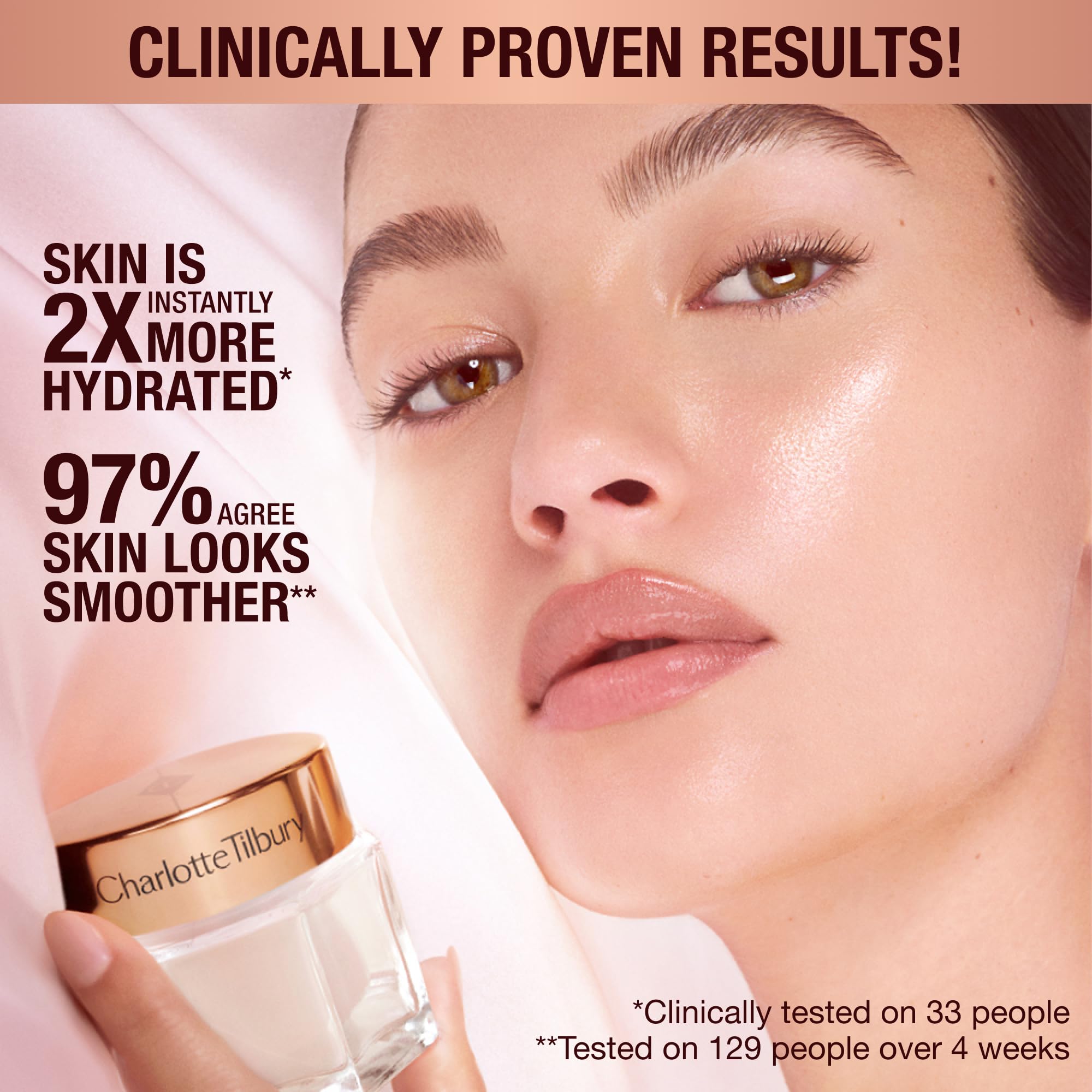 Plumping peptide and hyaluronic acid complex helps reduce fine lines.