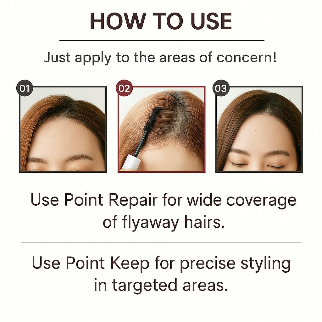 Plus eau Point Repair Stick works on frizz for a smooth, non-greasy finish.