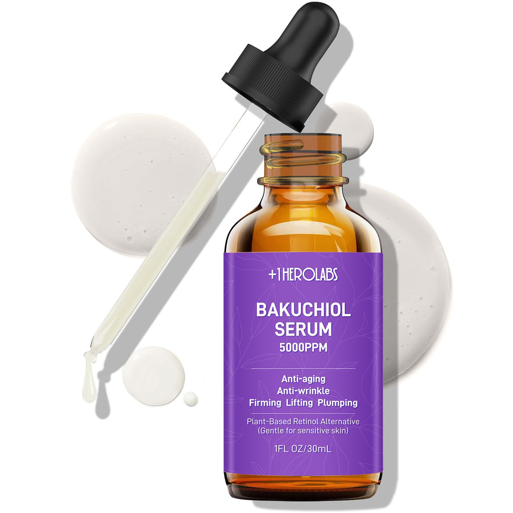 +1HEROLABS Bakuchiol Serum pote 1oz: cuidado anti-edad suave para piel sensible.