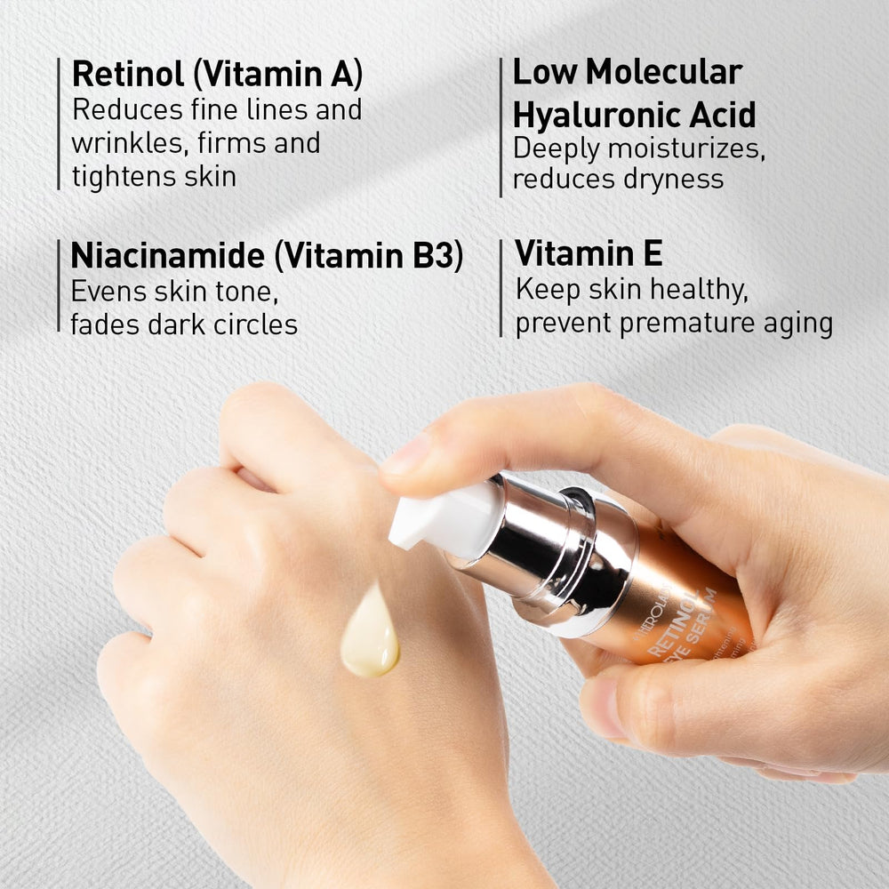 plus1herolabs crema de ojos retinol uso diario y nocturno para cuidado continuo