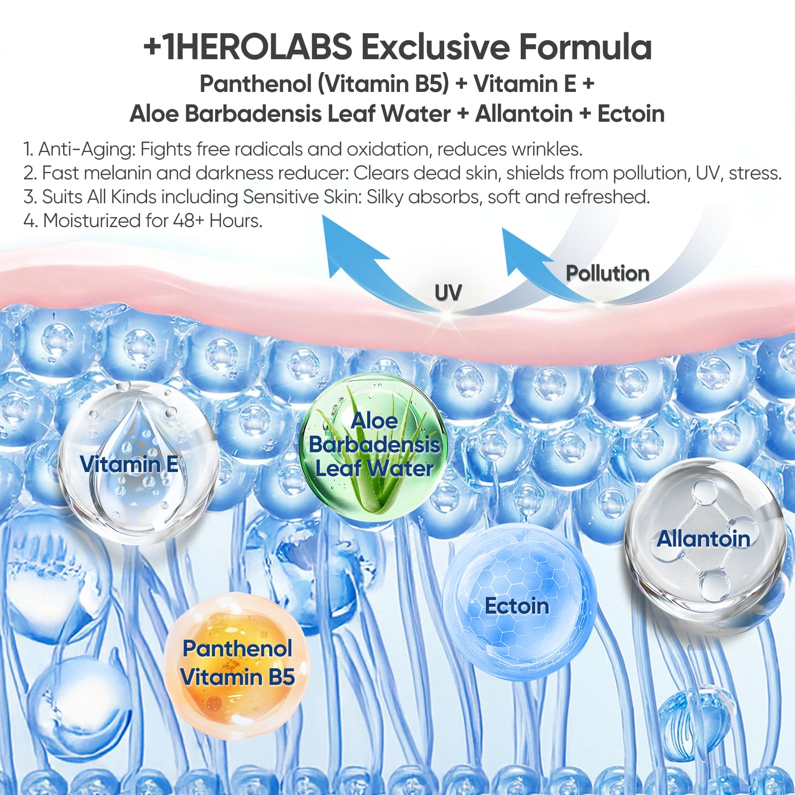+1HEROLABS serum hialuronico en envase compacto para viajar