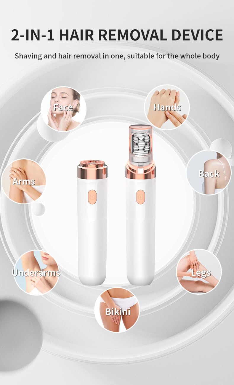 Pluxy Epil Pro 3.0 LED light reveals finest hairs for accurate epilation.