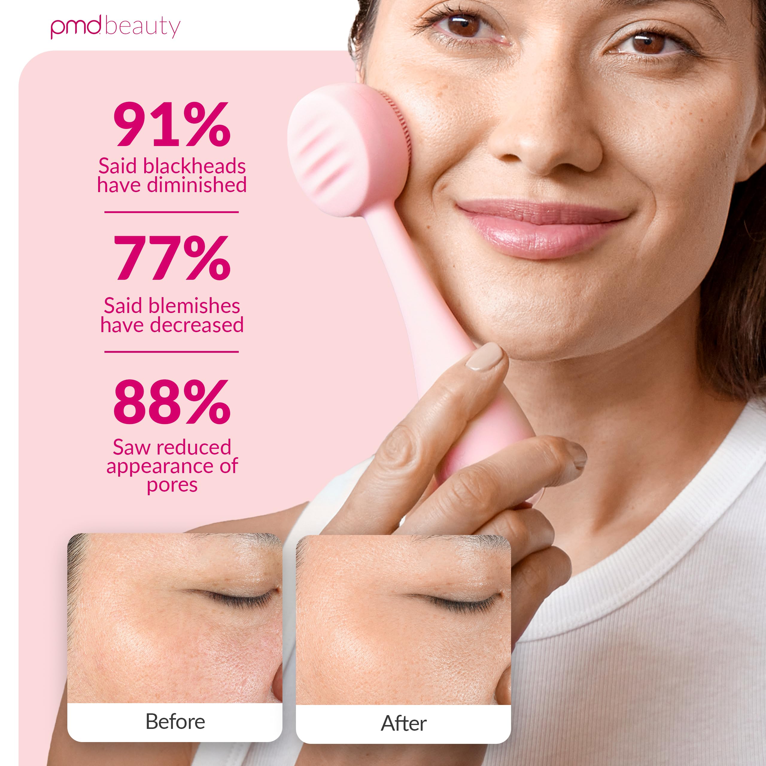 PMD Beauty Waterproof Design enables easy cleansing in wet or damp conditions