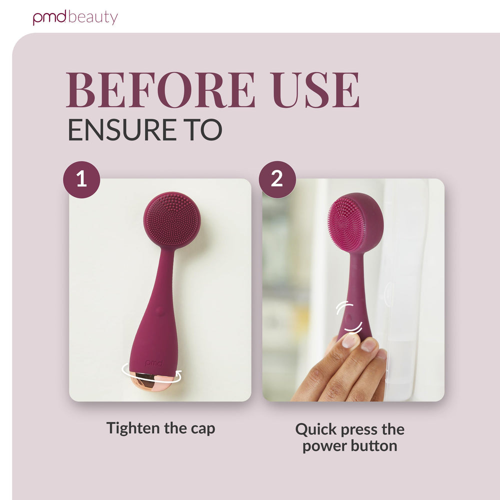 PMD Clean battery-powered operation ensures consistent cleansing power.