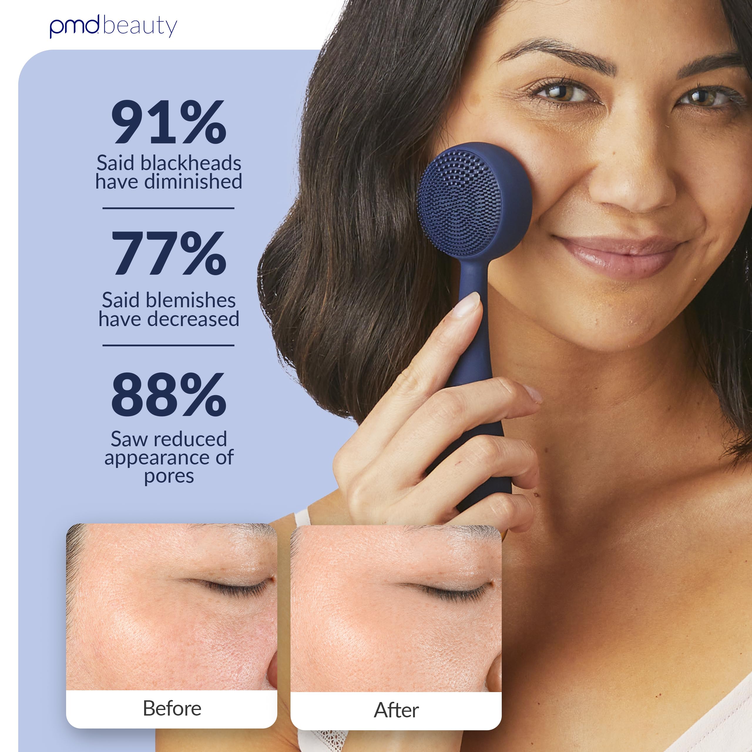 PMD Clean four customizable modes adapt cleansing to skin type and preference