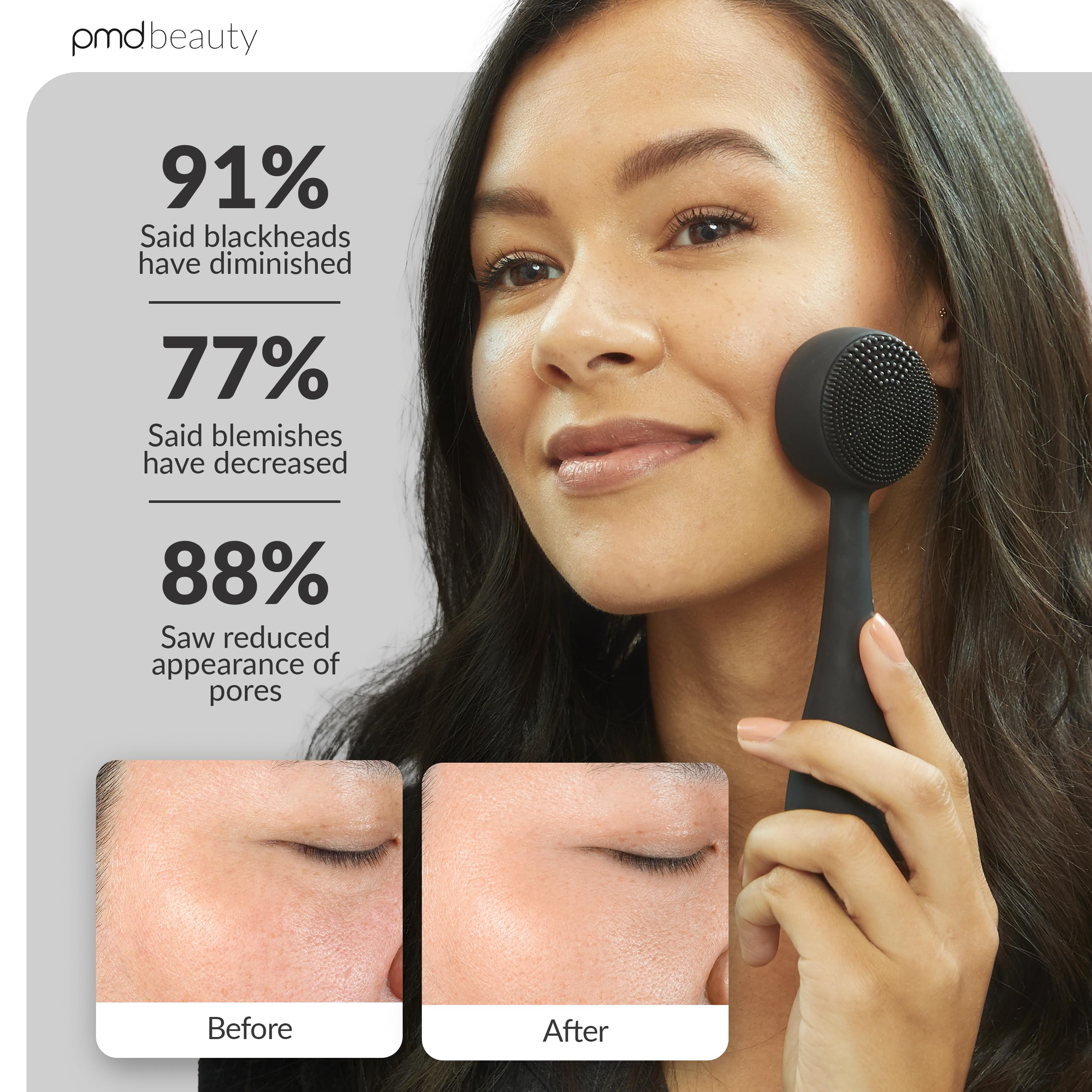 PMD Clean waterproof design allows easy shower use during your routine