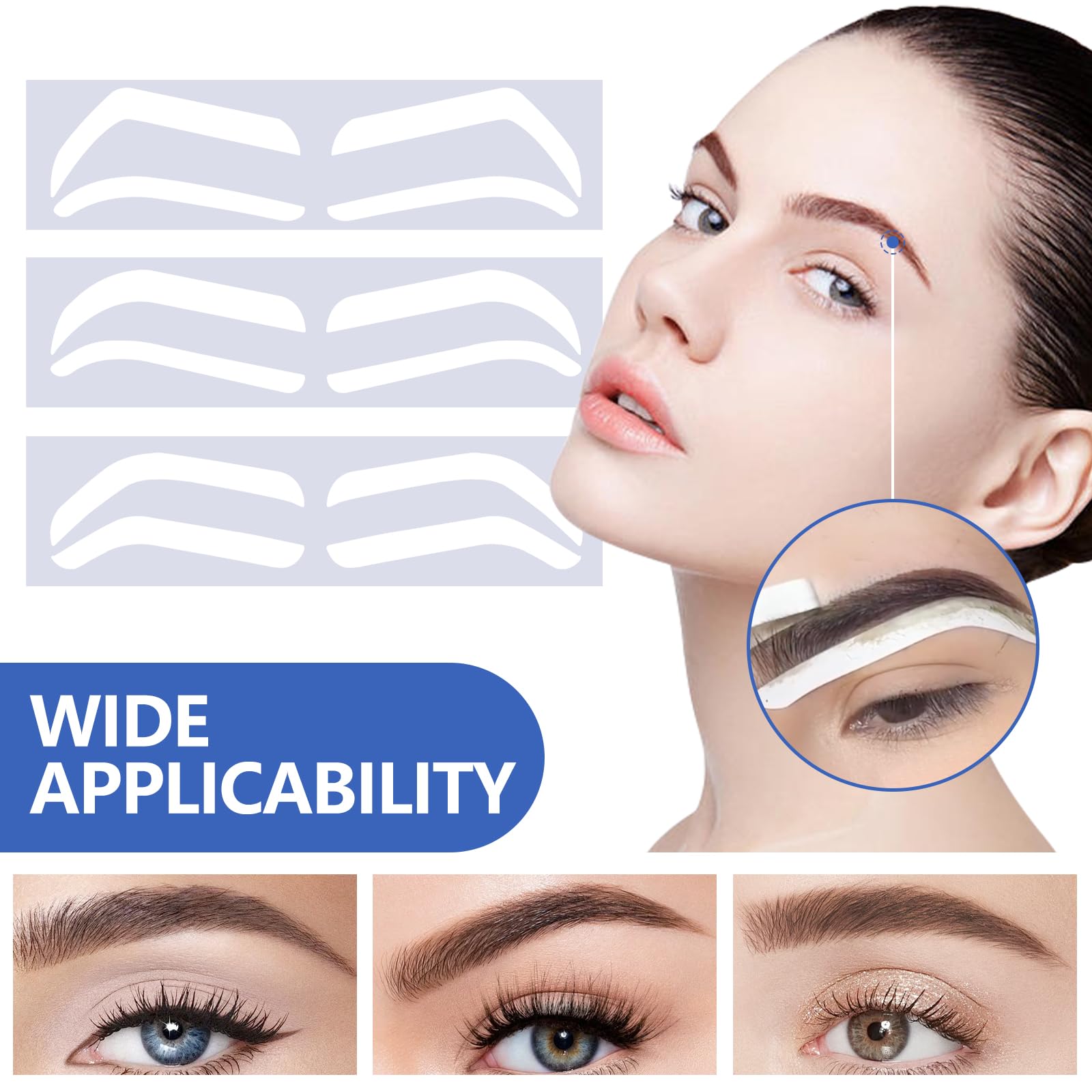 PMUBEAUTY diseños cejas 3 formas: opciones para looks naturales o marcados.