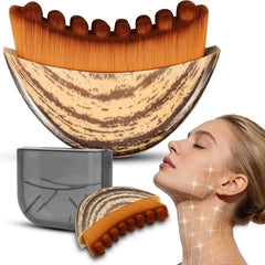 Pnctho lymphatic brush focuses on chin and jawline for refined contour.