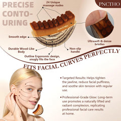 Pnctho lymphatic brush targets neck contour for smoother definition.