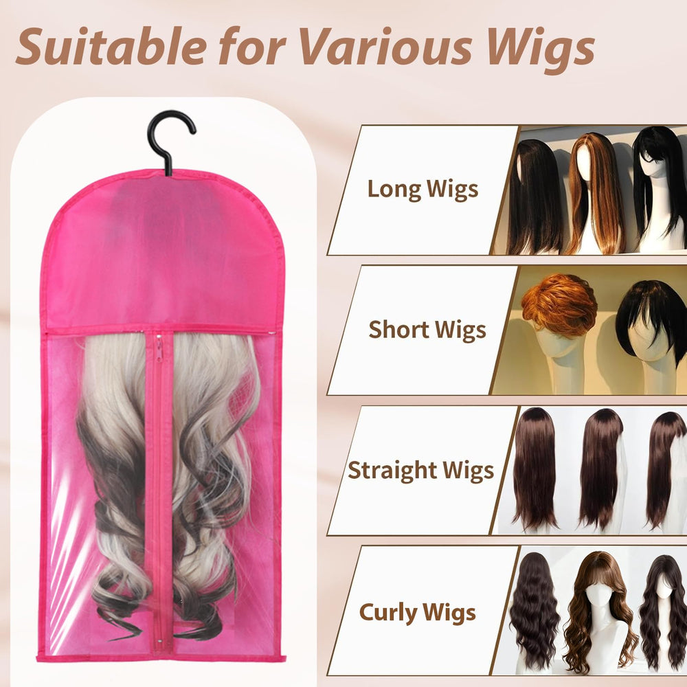 PNHYTUGY dustproof and waterproof bag shields wigs from moisture and dust.