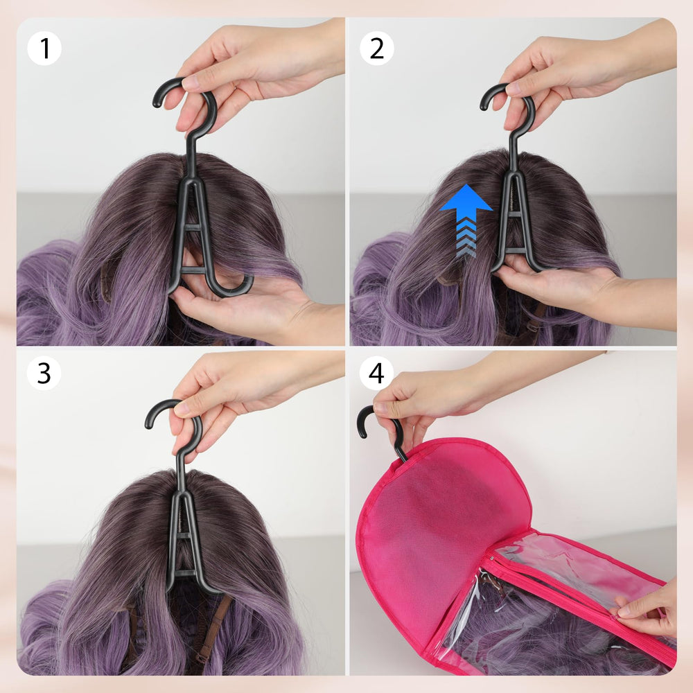 PNHYTUGY included wig hanger prevents indentation and preserves natural silhouette.