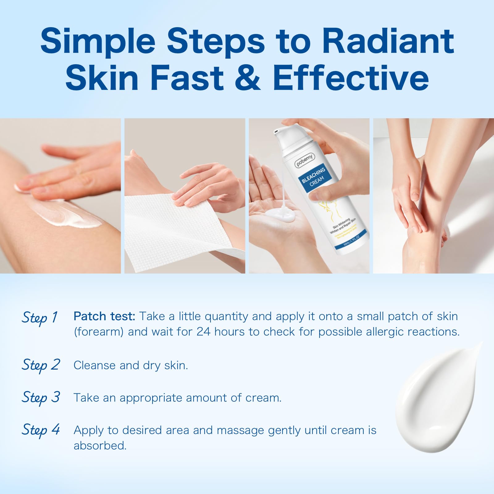 Pobemy Crema Iluminadora, aplicación suave y rápida