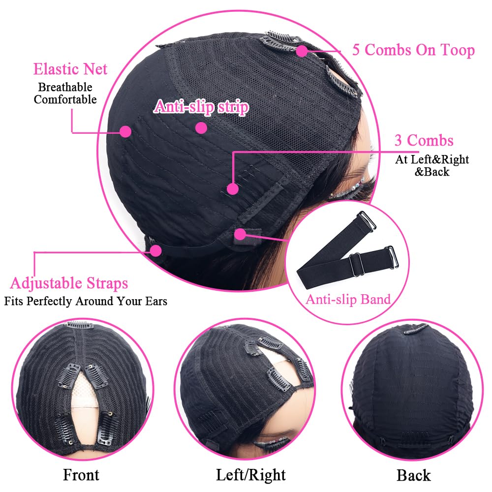 Pobokix wig package includes cap and 3D mink eyelash for easy styling.