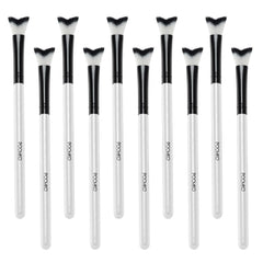 POCMKO curved fluffy lash cleaning brush that fits the eye shape for gentle cleansing.