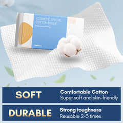 PoeticEHome dry-use tissue ready for surface cleaning and makeup removal.