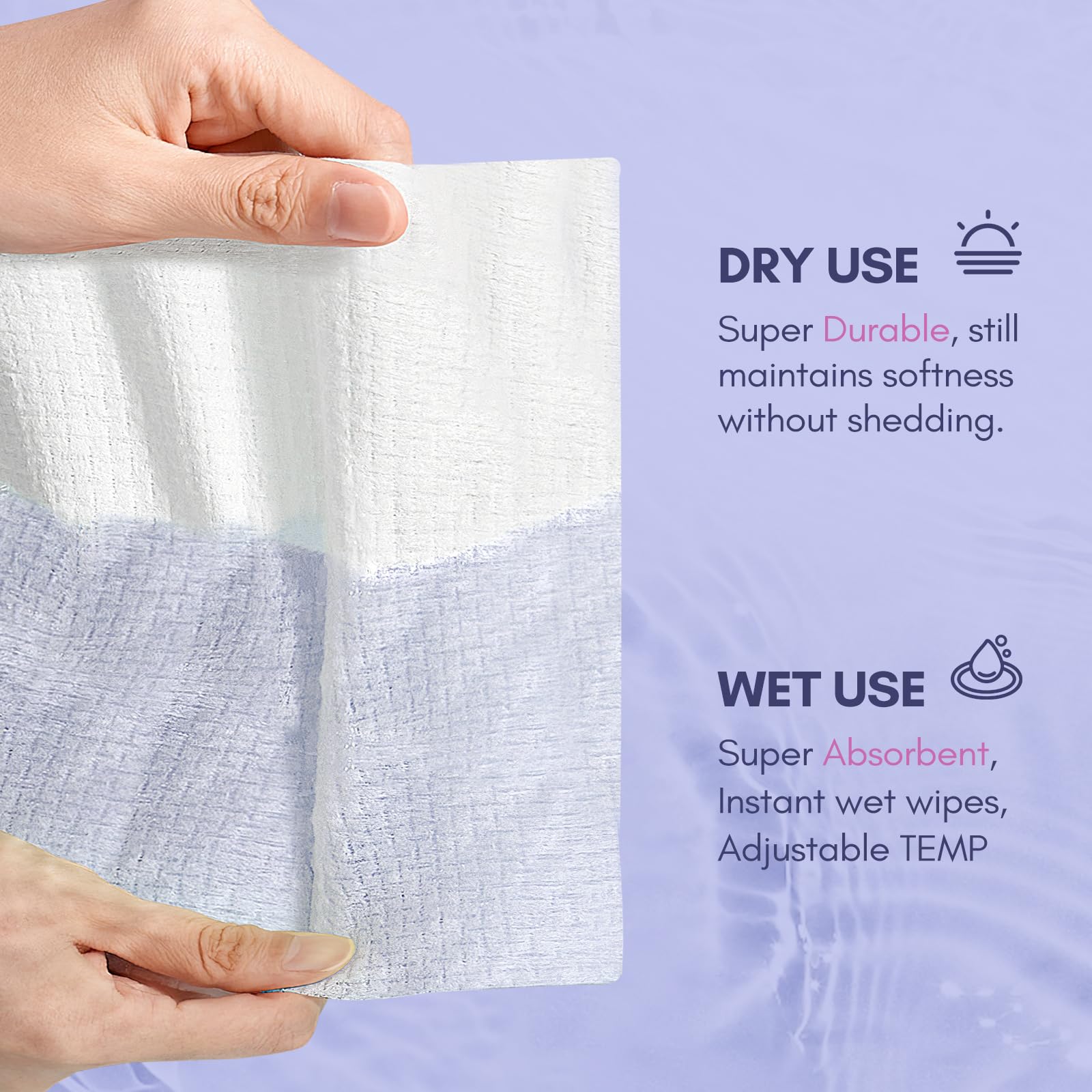 PoeticEHome tejido de algodón natural para cuidado facial diario