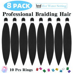 Pofworld hot-water setting braiding hair enables easy style changes.