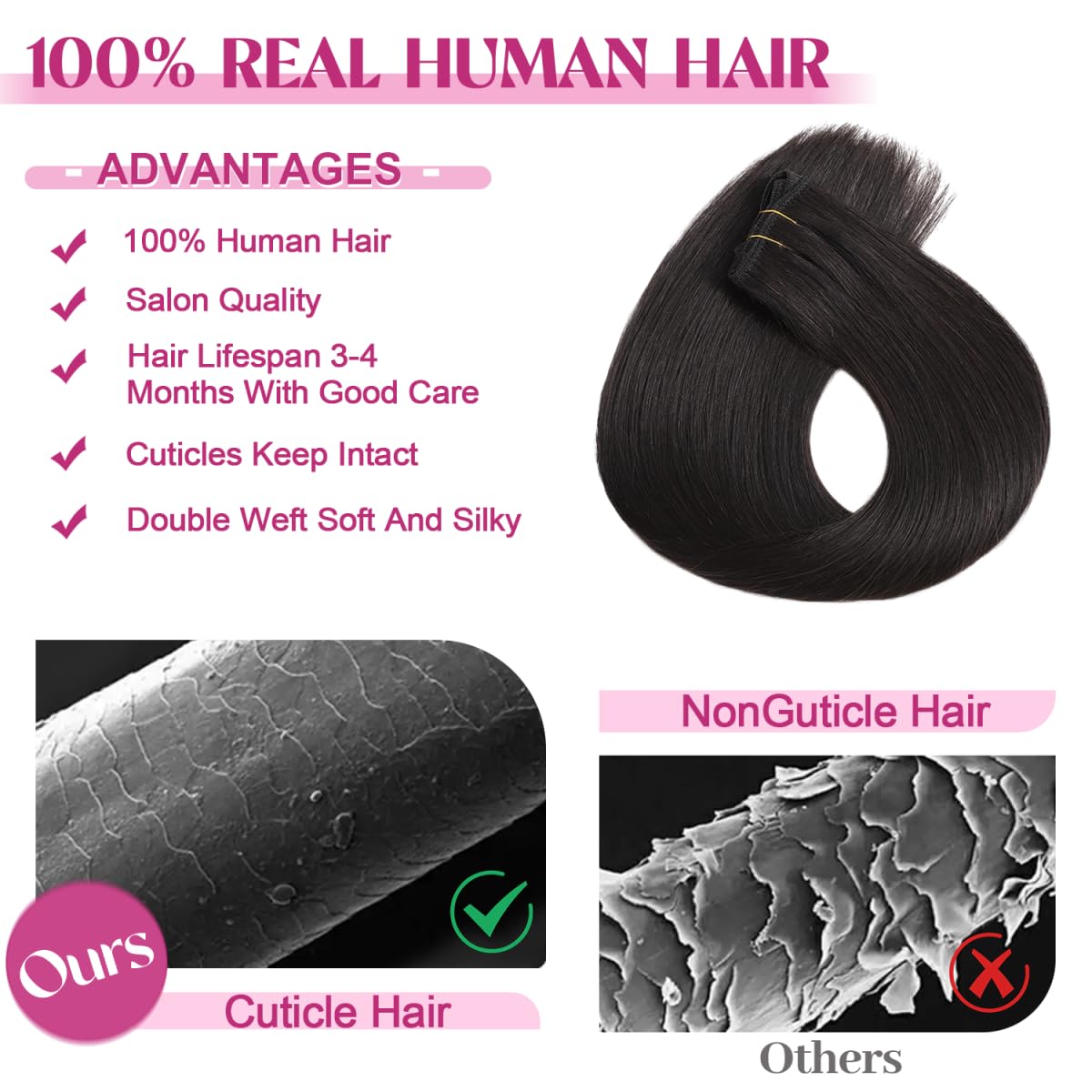 Curlable hair texture ready for daily styling and heat-friendly use.