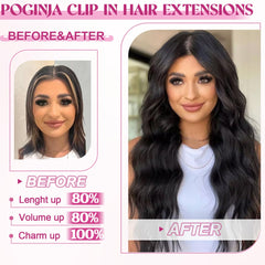 Close-up of double-weft highlights durability and comfortable clips.