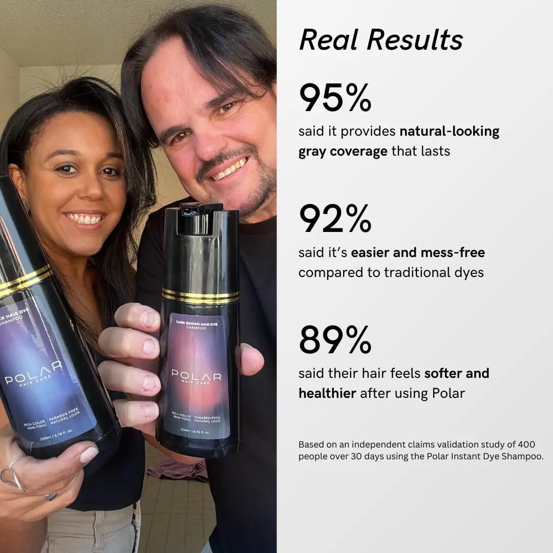 Polar Hair Care ammonia-free dye shampoo gentle on the scalp.