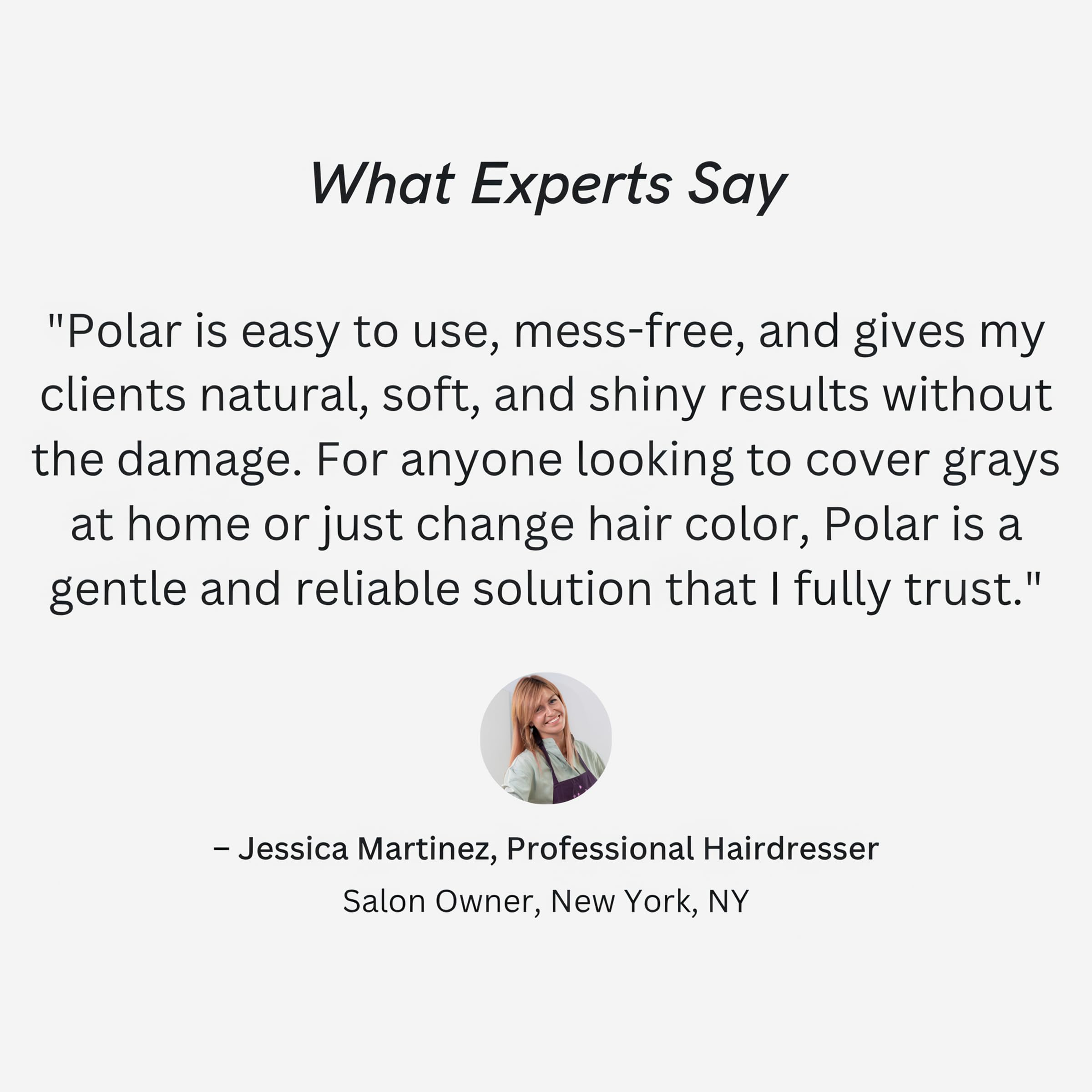 Polar Haircare ammonia-free badge visible on packaging
