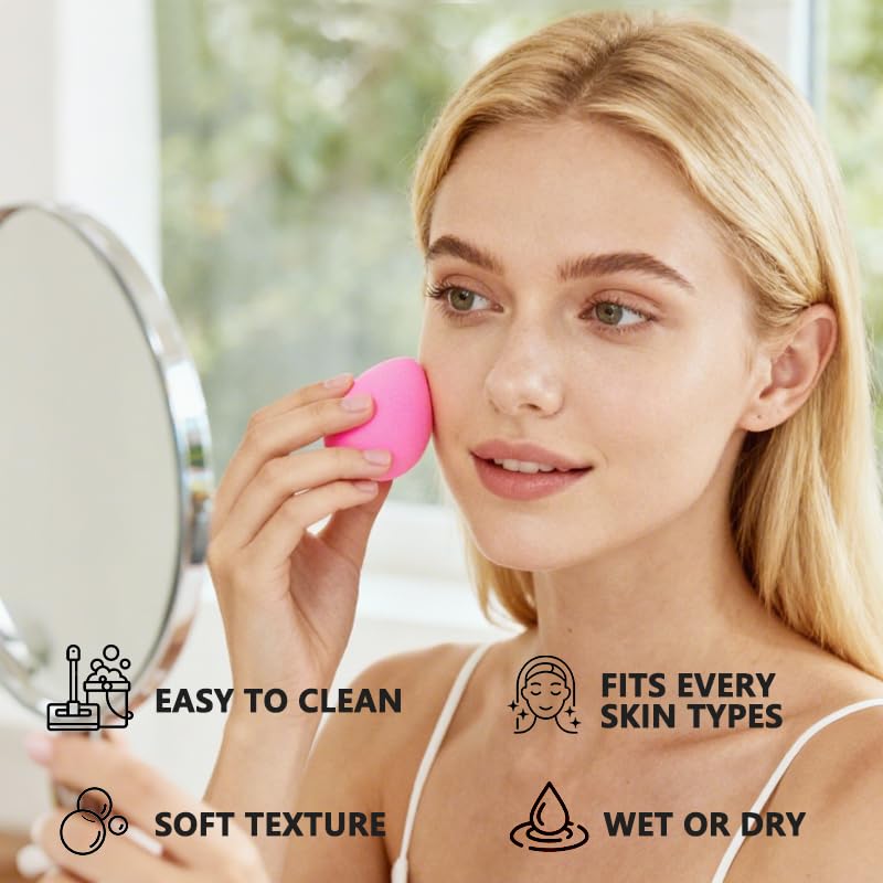 Polar Rabbit sponge in travel case, perfect for on-the-go touch-ups.