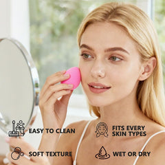 Polar Rabbit sponge in travel case, perfect for on-the-go touch-ups.