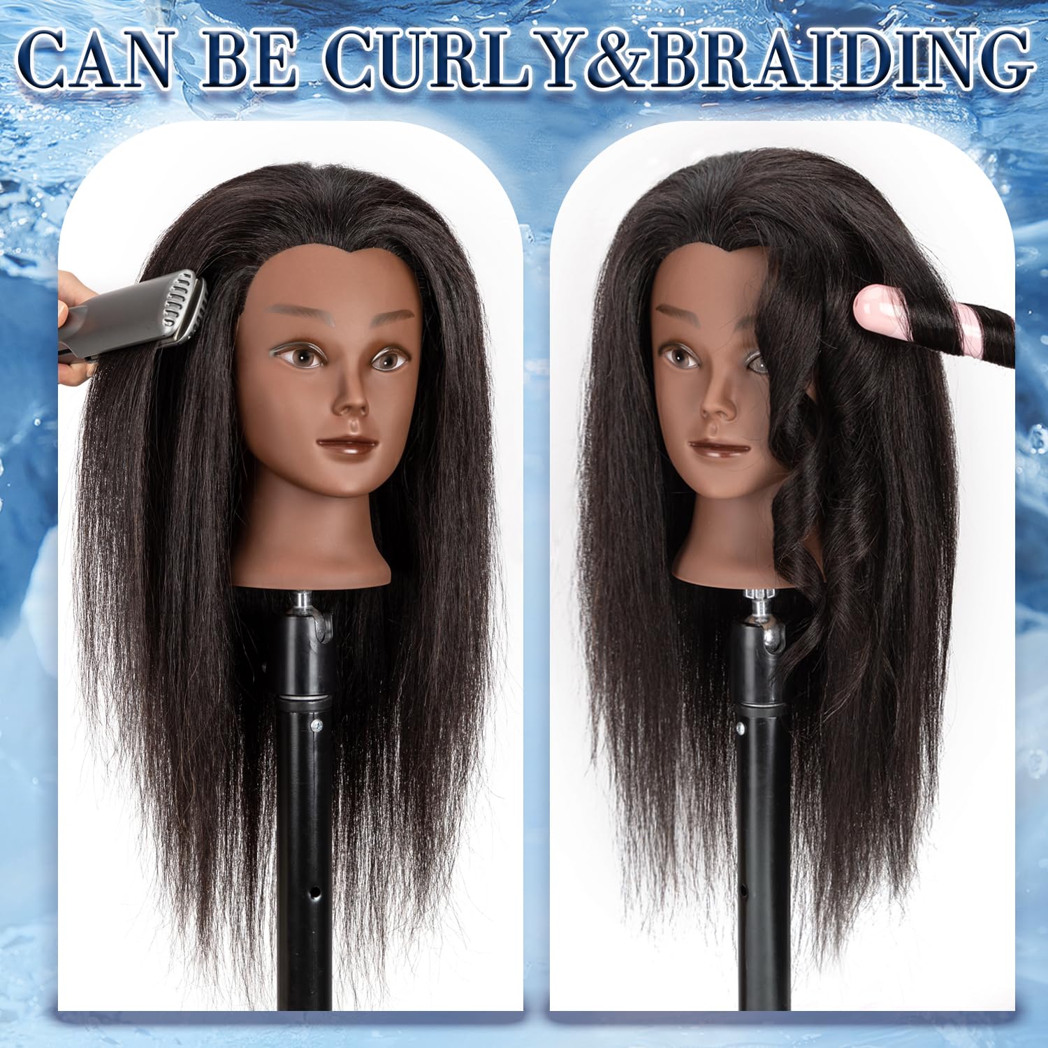 POLRISLY braiding-practice head for accurate, tactile hair work.