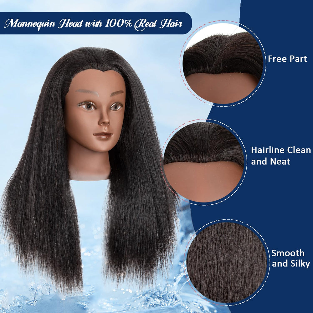 POLRISLY natural scalp detail head aids realistic styling and teaching.