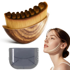 POLXAMA Lymphatic Contour Face Brush with ergonomic grip for easy drainage massage.