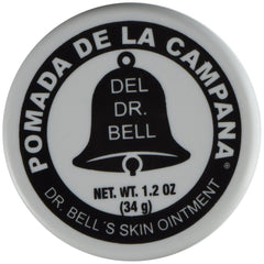 Pomada De La Campana: envase compacto, cuidado suave para la piel.