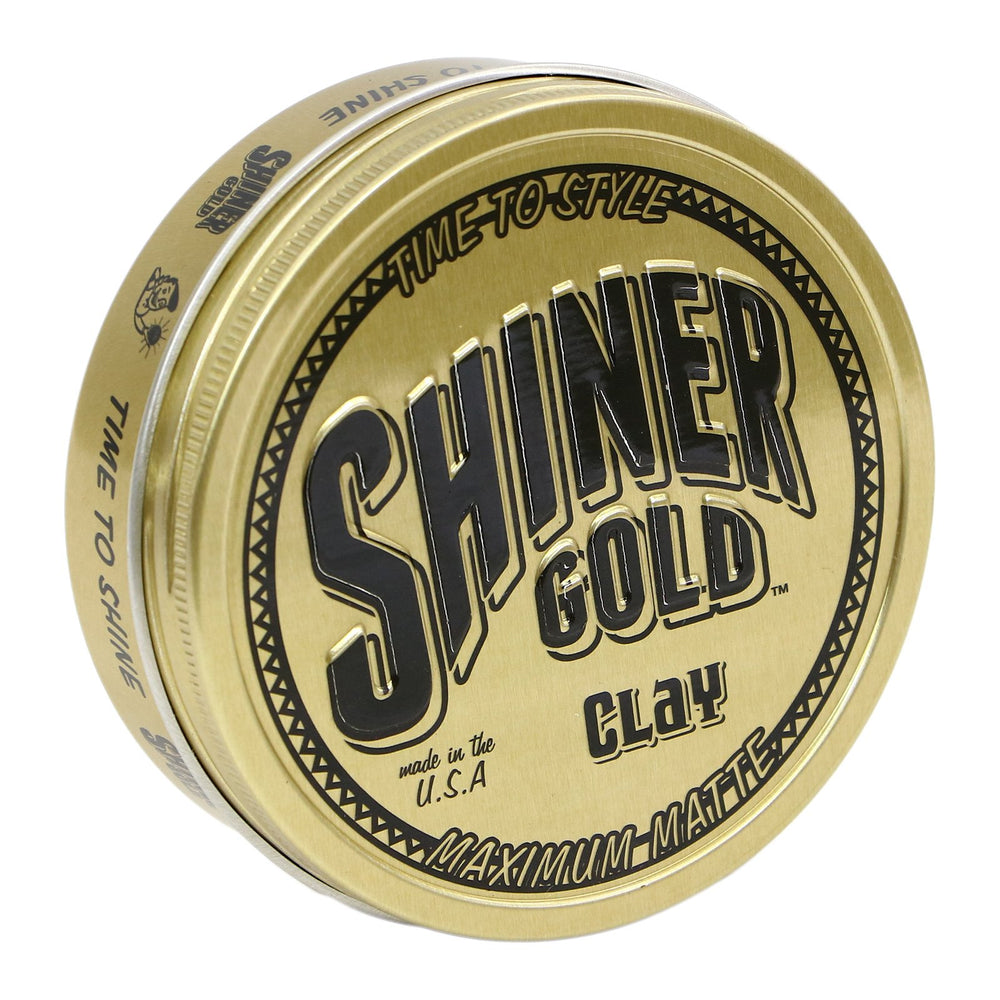 Pomada Shiner Gold, envase 3.5 oz, fijación estable para peinados.
